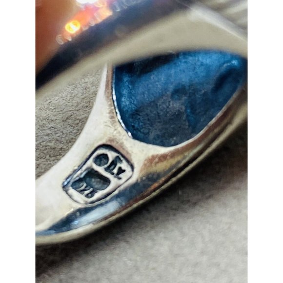 David Yurman Albion Diamond Blue Topaz Ring 14MM Topaz 100% Authentic Pouch 6.5 - Picture 11 of 12